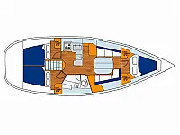 Oceanis 373 - [Layout image]