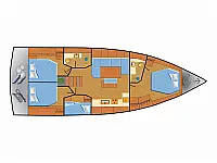 Hanse 460 4 Kabinen - Layout image