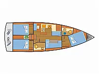 Sun Odyssey 410 - [Layout image]