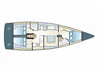 Elan 450 (cabin) - Layout image