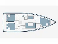 Bavaria C38 - Layout image