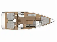Dufour 390 - Layout image