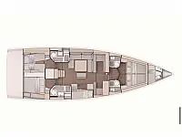 Dufour 530 Grand Large  - Layout image